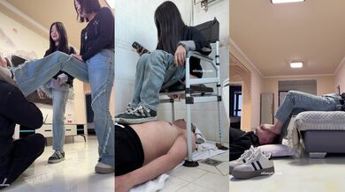 牛仔小姐妹虐奴，喂黄金2025年9月最新【重磅】173女生【与精神小妹的那些年】VIP精选，舔脚，黄金，踩脸，吃嫩妹的大便，被狂揍高潮了！